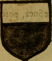 An illustration from Le jardin d'armoiries : contenant les armes de plusieurs nobles royaumes & maisons de Germanie Inferieure: oeuvre autant nouveau, que proufitable à tous amateurs du noble exercice d'armes. Den boomagert der wapenen, inhoudende wapenen van vele edele huysen van dese Nederlanden, en andere onliggende .. (1567)