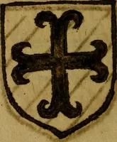 An illustration from Le jardin d'armoiries : contenant les armes de plusieurs nobles royaumes & maisons de Germanie Inferieure: oeuvre autant nouveau, que proufitable à tous amateurs du noble exercice d'armes. Den boomagert der wapenen, inhoudende wapenen van vele edele huysen van dese Nederlanden, en andere onliggende .. (1567)