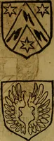 An illustration from Le jardin d'armoiries : contenant les armes de plusieurs nobles royaumes & maisons de Germanie Inferieure: oeuvre autant nouveau, que proufitable à tous amateurs du noble exercice d'armes. Den boomagert der wapenen, inhoudende wapenen van vele edele huysen van dese Nederlanden, en andere onliggende .. (1567)