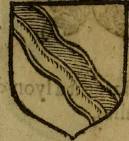 An illustration from Le jardin d'armoiries : contenant les armes de plusieurs nobles royaumes & maisons de Germanie Inferieure: oeuvre autant nouveau, que proufitable à tous amateurs du noble exercice d'armes. Den boomagert der wapenen, inhoudende wapenen van vele edele huysen van dese Nederlanden, en andere onliggende .. (1567)