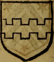 An illustration from Le jardin d'armoiries : contenant les armes de plusieurs nobles royaumes & maisons de Germanie Inferieure: oeuvre autant nouveau, que proufitable à tous amateurs du noble exercice d'armes. Den boomagert der wapenen, inhoudende wapenen van vele edele huysen van dese Nederlanden, en andere onliggende .. (1567)
