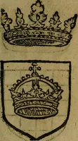 An illustration from Le jardin d'armoiries : contenant les armes de plusieurs nobles royaumes & maisons de Germanie Inferieure: oeuvre autant nouveau, que proufitable à tous amateurs du noble exercice d'armes. Den boomagert der wapenen, inhoudende wapenen van vele edele huysen van dese Nederlanden, en andere onliggende .. (1567)
