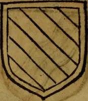 An illustration from Le jardin d'armoiries : contenant les armes de plusieurs nobles royaumes & maisons de Germanie Inferieure: oeuvre autant nouveau, que proufitable à tous amateurs du noble exercice d'armes. Den boomagert der wapenen, inhoudende wapenen van vele edele huysen van dese Nederlanden, en andere onliggende .. (1567)