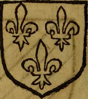 An illustration from Le jardin d'armoiries : contenant les armes de plusieurs nobles royaumes & maisons de Germanie Inferieure: oeuvre autant nouveau, que proufitable à tous amateurs du noble exercice d'armes. Den boomagert der wapenen, inhoudende wapenen van vele edele huysen van dese Nederlanden, en andere onliggende .. (1567)