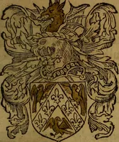An illustration from Le jardin d'armoiries : contenant les armes de plusieurs nobles royaumes & maisons de Germanie Inferieure: oeuvre autant nouveau, que proufitable à tous amateurs du noble exercice d'armes. Den boomagert der wapenen, inhoudende wapenen van vele edele huysen van dese Nederlanden, en andere onliggende .. (1567)