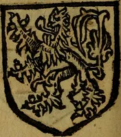An illustration from Le jardin d'armoiries : contenant les armes de plusieurs nobles royaumes & maisons de Germanie Inferieure: oeuvre autant nouveau, que proufitable à tous amateurs du noble exercice d'armes. Den boomagert der wapenen, inhoudende wapenen van vele edele huysen van dese Nederlanden, en andere onliggende .. (1567)