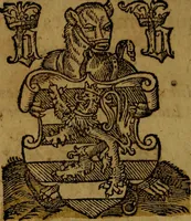 An illustration from Le jardin d'armoiries : contenant les armes de plusieurs nobles royaumes & maisons de Germanie Inferieure: oeuvre autant nouveau, que proufitable à tous amateurs du noble exercice d'armes. Den boomagert der wapenen, inhoudende wapenen van vele edele huysen van dese Nederlanden, en andere onliggende .. (1567)