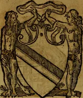 An illustration from Le jardin d'armoiries : contenant les armes de plusieurs nobles royaumes & maisons de Germanie Inferieure: oeuvre autant nouveau, que proufitable à tous amateurs du noble exercice d'armes. Den boomagert der wapenen, inhoudende wapenen van vele edele huysen van dese Nederlanden, en andere onliggende .. (1567)