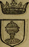 An illustration from Le jardin d'armoiries : contenant les armes de plusieurs nobles royaumes & maisons de Germanie Inferieure: oeuvre autant nouveau, que proufitable à tous amateurs du noble exercice d'armes. Den boomagert der wapenen, inhoudende wapenen van vele edele huysen van dese Nederlanden, en andere onliggende .. (1567)