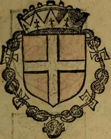An illustration from Le jardin d'armoiries : contenant les armes de plusieurs nobles royaumes & maisons de Germanie Inferieure: oeuvre autant nouveau, que proufitable à tous amateurs du noble exercice d'armes. Den boomagert der wapenen, inhoudende wapenen van vele edele huysen van dese Nederlanden, en andere onliggende .. (1567)