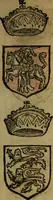 Picture 32 of 709 from Le jardin d'armoiries : contenant les armes de plusieurs nobles royaumes & maisons de Germanie Inferieure: oeuvre autant nouveau, que proufitable à tous amateurs du noble exercice d'armes. Den boomagert der wapenen, inhoudende wapenen van vele edele huysen van dese Nederlanden, en andere onliggende .. (1567), leaf 44