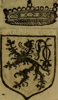 An illustration from Le jardin d'armoiries : contenant les armes de plusieurs nobles royaumes & maisons de Germanie Inferieure: oeuvre autant nouveau, que proufitable à tous amateurs du noble exercice d'armes. Den boomagert der wapenen, inhoudende wapenen van vele edele huysen van dese Nederlanden, en andere onliggende .. (1567)