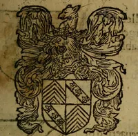 An illustration from Le jardin d'armoiries : contenant les armes de plusieurs nobles royaumes & maisons de Germanie Inferieure: oeuvre autant nouveau, que proufitable à tous amateurs du noble exercice d'armes. Den boomagert der wapenen, inhoudende wapenen van vele edele huysen van dese Nederlanden, en andere onliggende .. (1567)