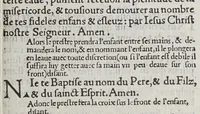 An illustration from Le liure des prieres communes, de l'administration des sacremens & autres ceremonies en l'Eglise d'Angelterre. (1553)