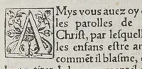 An illustration from Le liure des prieres communes, de l'administration des sacremens & autres ceremonies en l'Eglise d'Angelterre. (1553)