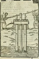 An illustration from Le machine : volume nuouo et di molto artificio da fare effetti marauigliosi tanto spiritali quanto di animale operatione arichito di bellissime figure conle dichiarationi a ciascuna di esse in lingua uolgare et latina (1629)