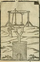 An illustration from Le machine : volume nuouo et di molto artificio da fare effetti marauigliosi tanto spiritali quanto di animale operatione arichito di bellissime figure conle dichiarationi a ciascuna di esse in lingua uolgare et latina (1629)