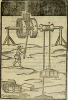 An illustration from Le machine : volume nuouo et di molto artificio da fare effetti marauigliosi tanto spiritali quanto di animale operatione arichito di bellissime figure conle dichiarationi a ciascuna di esse in lingua uolgare et latina (1629)
