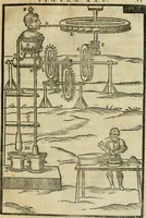 An illustration from Le machine : volume nuouo et di molto artificio da fare effetti marauigliosi tanto spiritali quanto di animale operatione arichito di bellissime figure conle dichiarationi a ciascuna di esse in lingua uolgare et latina (1629)