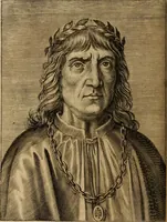 An illustration from Le marauiglie dell'arte, ouero, Le vite de gl'illustri pittori veneti, e dello stato : oue sono raccolte le opere insigni, i costumi, & i ritratti loro : con la narratione delle historie, delle fauole, e delle moralità da quelli dipinte (1648)