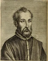 An illustration from Le marauiglie dell'arte, ouero, Le vite de gl'illustri pittori veneti, e dello stato : oue sono raccolte le opere insigni, i costumi, & i ritratti loro : con la narratione delle historie, delle fauole, e delle moralità da quelli dipinte (1648)