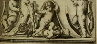 An illustration from Le marauiglie dell'arte, ouero, Le vite de gl'illustri pittori veneti, e dello stato : oue sono raccolte le opere insigni, i costumi, & i ritratti loro : con la narratione delle historie, delle fauole, e delle moralità da quelli dipinte (1648)
