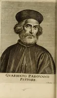 An illustration from Le marauiglie dell'arte, ouero, Le vite de gl'illustri pittori veneti, e dello stato : oue sono raccolte le opere insigni, i costumi, & i ritratti loro : con la narratione delle historie, delle fauole, e delle moralità da quelli dipinte (1648)