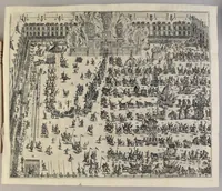 An illustration from Le mercure françois, ou, La suitte de l'histoire de la paix. : Commençant l'an M. D.CV. pour suitte du septenaire du D. Cayer, & finissant au sacre du tres-Chrestien roy de France & de Nauarre Loys XIII. [i.e. Cayet. From 1605 to 1635 by J. and E. Richer, and continued to 1644 by J. Renaudot] (1611)