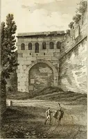 An illustration from Le mura di Roma (1820)