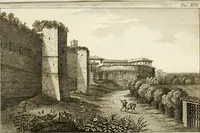An illustration from Le mura di Roma (1820)