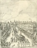 An illustration from Histoire de l'entree de la reyne mere du roy tres-chrestien dans la Grande-Bretaigne : enrichie de planches (1639)