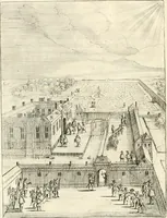 An illustration from Histoire de l'entree de la reyne mere du roy tres-chrestien dans la Grande-Bretaigne : enrichie de planches (1639)