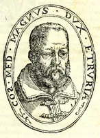 Picture 1 of 8 from Leonardi Ginii Cortonensis In funere serenissimi Cosmi Medicis magni Etruriae ducis funebris laudatio ad Senenses (1574), leaf 3