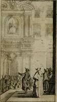 An illustration from Le pazzie de' savi, overo, Il Lambertaccio : poema tragicoeroicomico (1641)