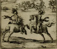 An illustration from Le pazzie de' savi, overo, Il Lambertaccio : poema tragicoeroicomico (1641)