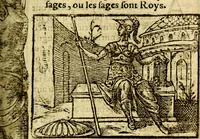 An illustration from Le pegme de Pierre Covstav (1560)