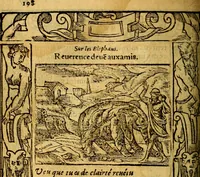 An illustration from Le pegme de Pierre Covstav (1560)
