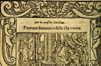An illustration from Le pegme de Pierre Covstav (1560)