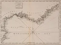 An illustration from Le Petit Neptune français; or, French coasting pilot, for the coast of Flanders, Channel, Bay of Biscay, and Mediterranean. To which is added the coast of Italy from the river Var to Orbitello; with the Gulf of Naples, and the island of Corsica (1793)