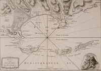 An illustration from Le Petit Neptune français; or, French coasting pilot, for the coast of Flanders, Channel, Bay of Biscay, and Mediterranean. To which is added the coast of Italy from the river Var to Orbitello; with the Gulf of Naples, and the island of Corsica (1793)