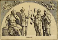 An illustration from Le pitture antiche delle grotte di Roma, e del sepolcro de' Nasonj : disegnate, & intagliate alla similitudine degli antichi originali (1706)