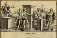 An illustration from Le pitture antiche delle grotte di Roma, e del sepolcro de' Nasonj : disegnate, & intagliate alla similitudine degli antichi originali (1706)