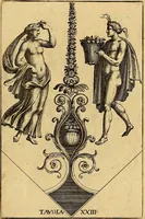 An illustration from Le pitture antiche delle grotte di Roma, e del sepolcro de' Nasonj : disegnate, & intagliate alla similitudine degli antichi originali (1706)