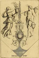 An illustration from Le pitture antiche delle grotte di Roma, e del sepolcro de' Nasonj : disegnate, & intagliate alla similitudine degli antichi originali (1706)