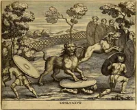 An illustration from Le pitture antiche delle grotte di Roma, e del sepolcro de' Nasonj : disegnate, & intagliate alla similitudine degli antichi originali (1706)