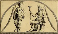 An illustration from Le pitture antiche delle grotte di Roma, e del sepolcro de' Nasonj : disegnate, & intagliate alla similitudine degli antichi originali (1706)