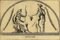 An illustration from Le pitture antiche delle grotte di Roma, e del sepolcro de' Nasonj : disegnate, & intagliate alla similitudine degli antichi originali (1706)
