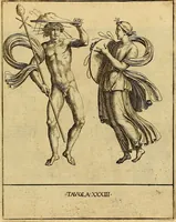 An illustration from Le pitture antiche delle grotte di Roma, e del sepolcro de' Nasonj : disegnate, & intagliate alla similitudine degli antichi originali (1706)