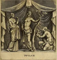 An illustration from Le pitture antiche delle grotte di Roma, e del sepolcro de' Nasonj : disegnate, & intagliate alla similitudine degli antichi originali (1706)