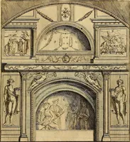 An illustration from Le pitture antiche delle grotte di Roma, e del sepolcro de' Nasonj : disegnate, & intagliate alla similitudine degli antichi originali (1706)
